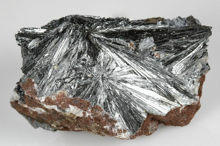 Metallic, Needle-Like Pyrolusite Cystals - Morocco #183858